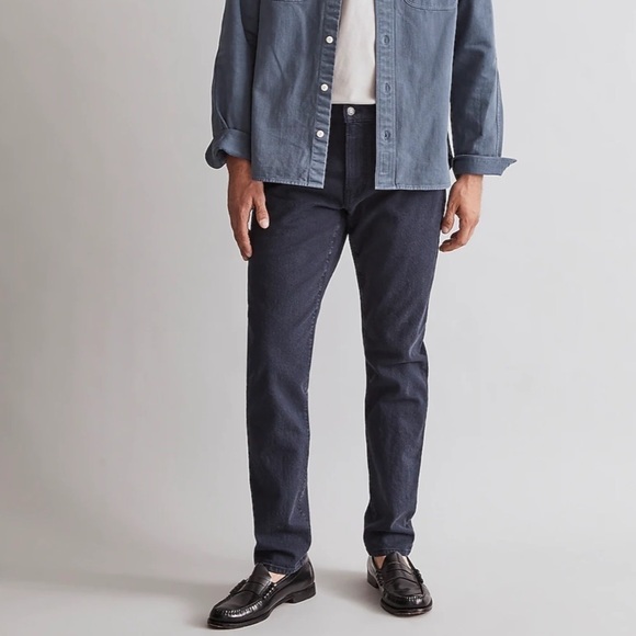 Madewell Garment-Dyed Slim Jeans ink blue